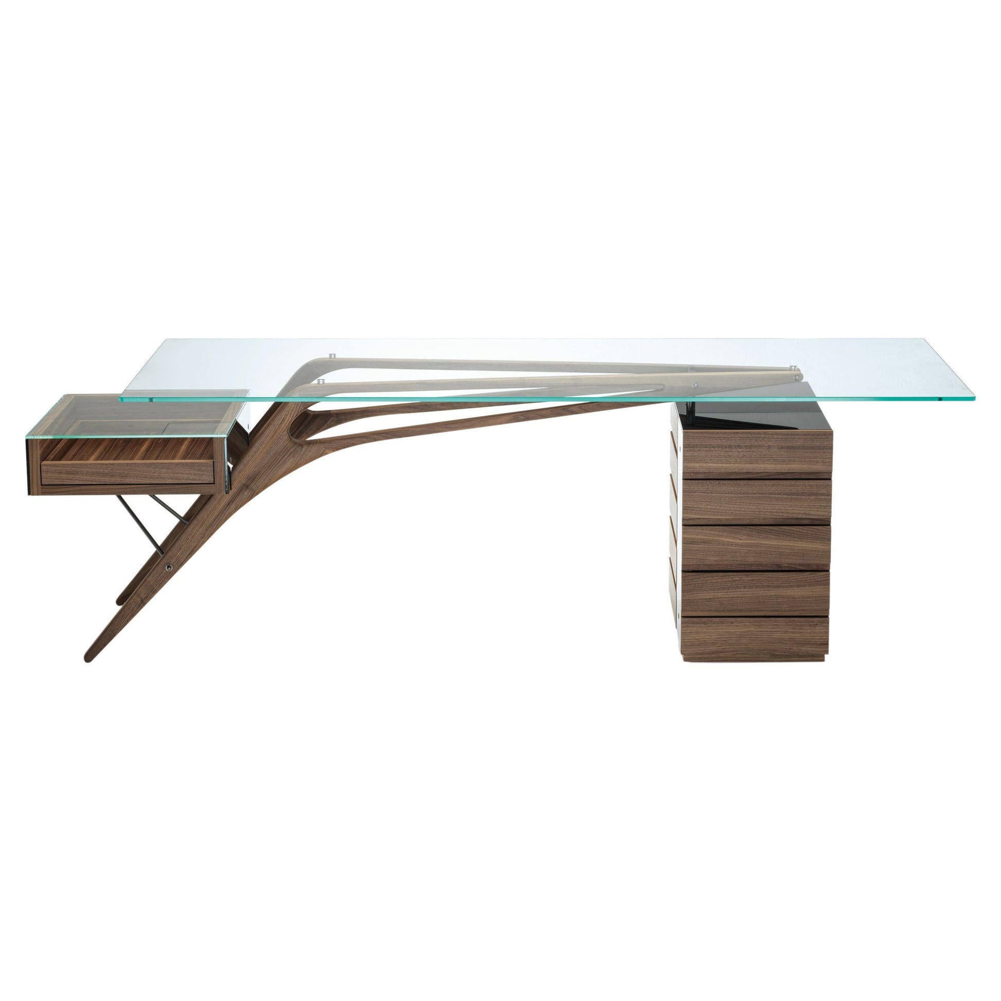 Cavour Cm - Writing Desk With Drawers by Zanotta #Canaletto Walnut