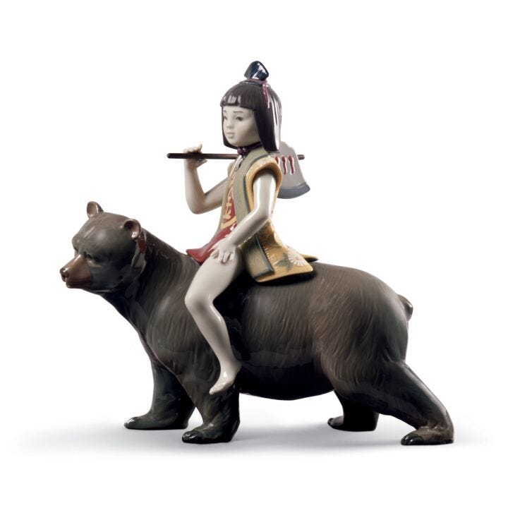 Kintaro and The Bear Figurine by Lladró