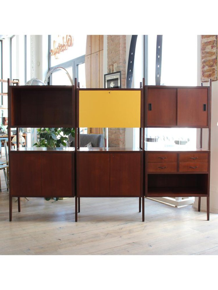 Fabio 3-Module Bookcase, 1950s