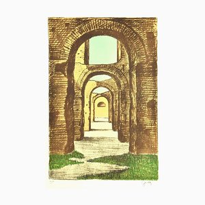 Fabio Failla - Baths of Caracalla - Original Lithograph by Fabio Failla - 1980s-ZCI-804609