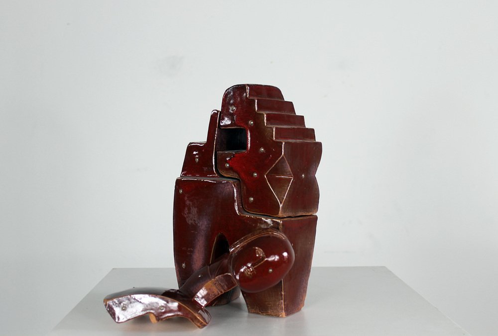 Fabio Provinciali, Sculpture, 1999, Glazed Terracotta with Metal Studs