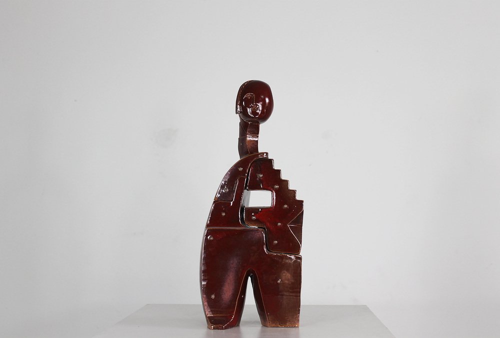 Fabio Provinciali, Sculpture, 1999, Glazed Terracotta with Metal Studs