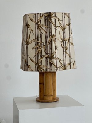 Fabric and Bamboo Lamp, 1970s-GTS-2020065