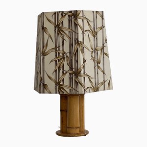 Fabric and Bamboo Lamp, 1970s-GTS-2020065