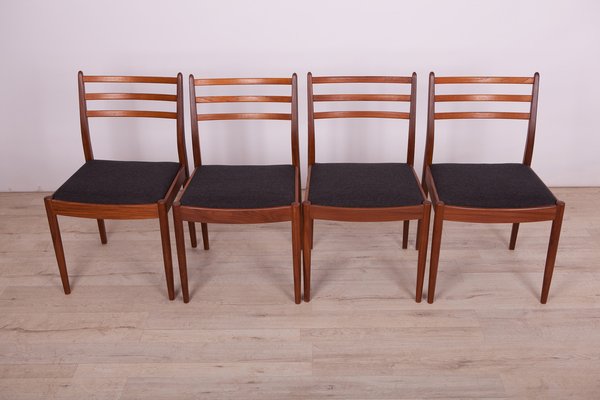 Fabric and Teak Dining Chairs by Victor Wilkins for G-Plan, 1960s, Set of 4-NIT-1769550