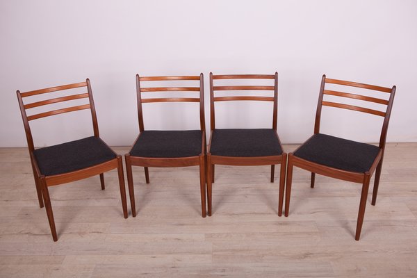 Fabric and Teak Dining Chairs by Victor Wilkins for G-Plan, 1960s, Set of 4-NIT-1769550