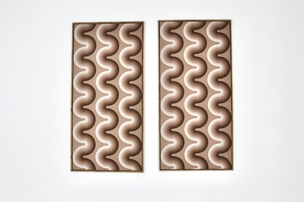 Fabric Boards by Verner Panton for Mira Spectrum, 1970s, Set of 2-HFM-2020430