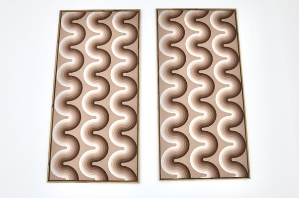 Fabric Boards by Verner Panton for Mira Spectrum, 1970s, Set of 2-HFM-2020430