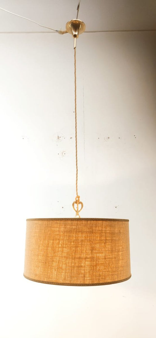 Fabric Color Rope Suspension Light with Gold Silk Cable