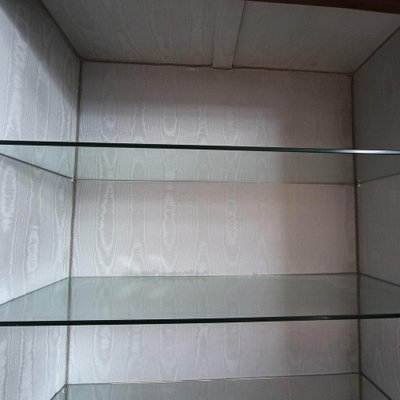 Fabric-Covered Showcase Belief with Glass Tops-RAQ-1823151