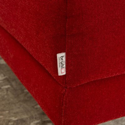 Fabric Stool in Red from Brühl Moule-RQW-1789445