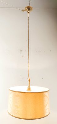 Fabric Suspension Light with Gold Silk Cord-QLH-1175119