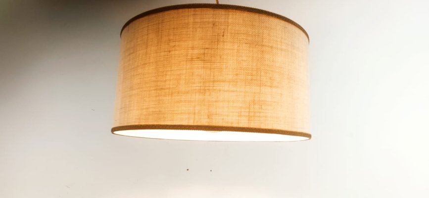 Fabric Suspension Light with Gold Silk Cord-QLH-1175103