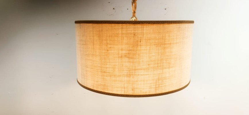 Fabric Suspension Light with Gold Silk Cord-QLH-1175103