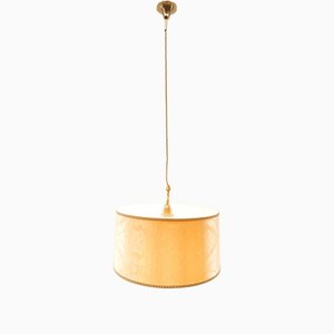 Fabric Suspension Light with Gold Silk Cord-QLH-1175119