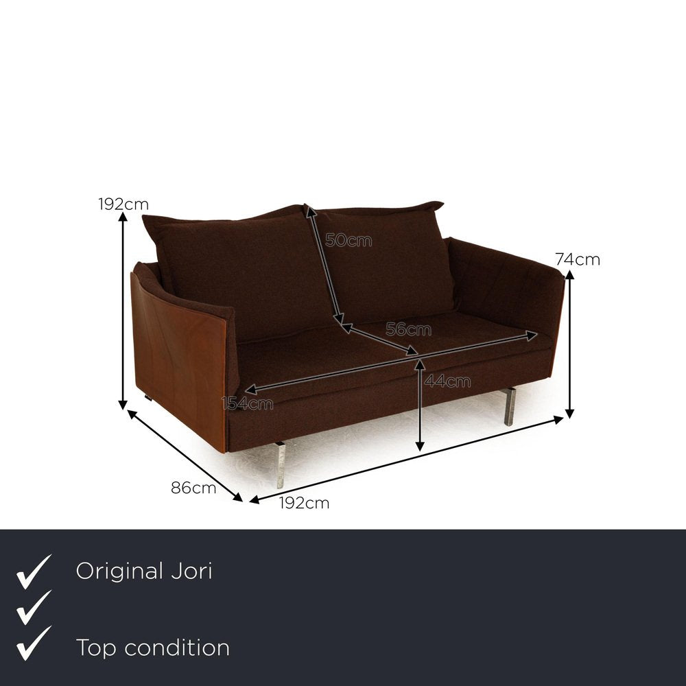 Fabric Three Seater Brown Sofa from Jori Milton