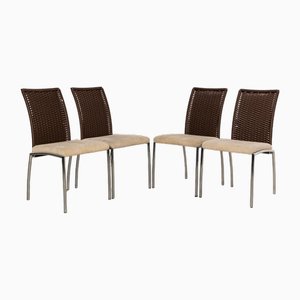 Fabric & Wicker Dining Chairs from Venjakob, Set of 4-RQW-2016704