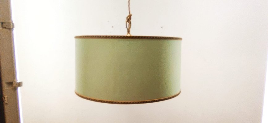 Fabric with Gold Silk Cord Suspension Light-QLH-1175094