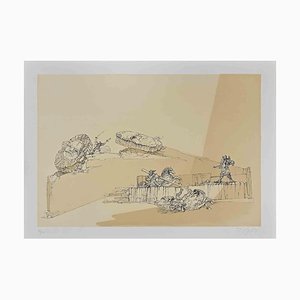 Fabrizio Clerici, The Battle, Lithograph, 1984-ZCI-1788660