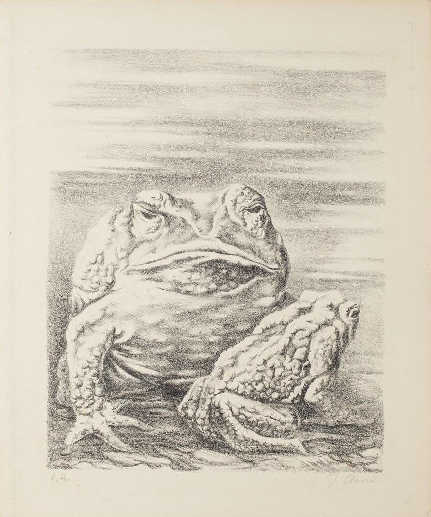 Fabrizio Clerici, the Frogs, 20th Century, Lithograph