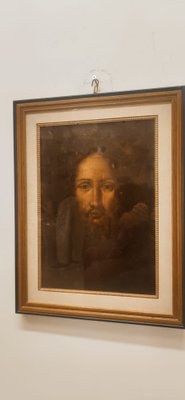 Face of Jesus, 1800s, Oil on Canvas, Framed-QLH-1742727