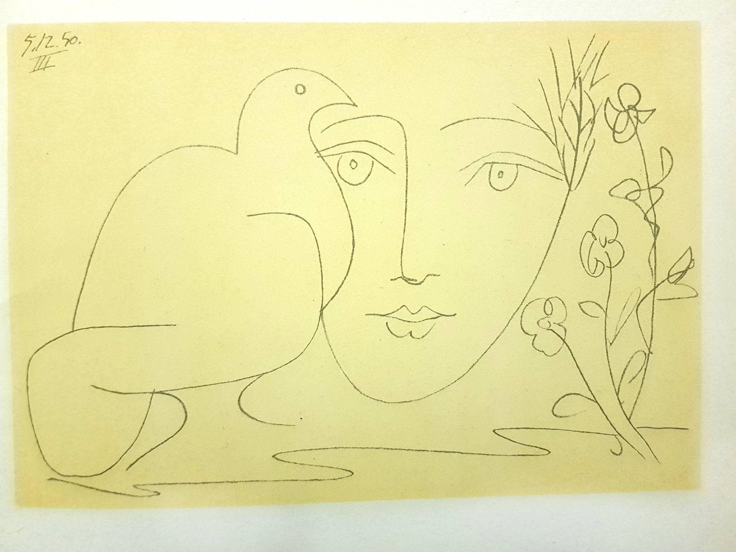 Face of Peace - Lithograph 1951