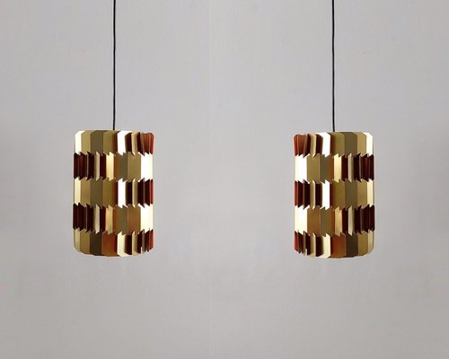 Facet-Pop Pendant Lamps by Louis Weisdorf for Lyfa, Denmark, 1960s, Set of 2-NV-1357751