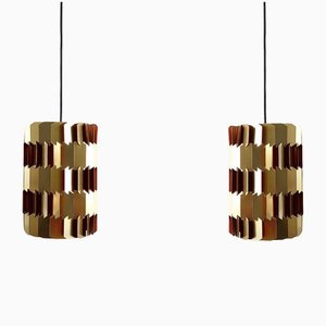 Facet-Pop Pendant Lamps by Louis Weisdorf for Lyfa, Denmark, 1960s, Set of 2-NV-1357751