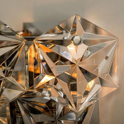 Faceted Crystal and Chrome Sconce by Kinkeldey, Germany, 1970s-VDW-839170