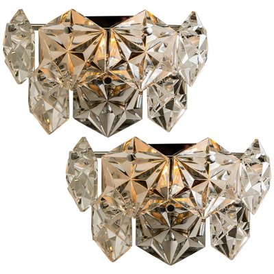 Faceted Crystal and Chrome Sconce by Kinkeldey, Germany, 1970s-VDW-839170