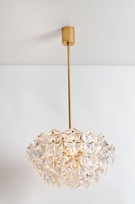 Faceted Crystal and Gilt Metal Light Fixtures by Kinkeldey, Germany, 1960s, Set of 4-VDW-683768