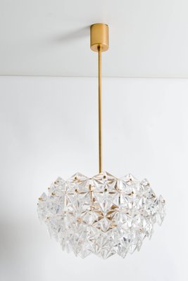 Faceted Crystal and Gilt Metal Light Fixtures by Kinkeldey, Germany, 1960s, Set of 4-VDW-683768