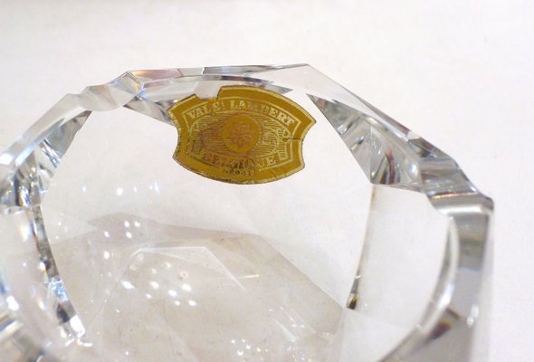 Faceted Crystal Ashtray from Val-St-Lambert, 1960s-RNR-1186395