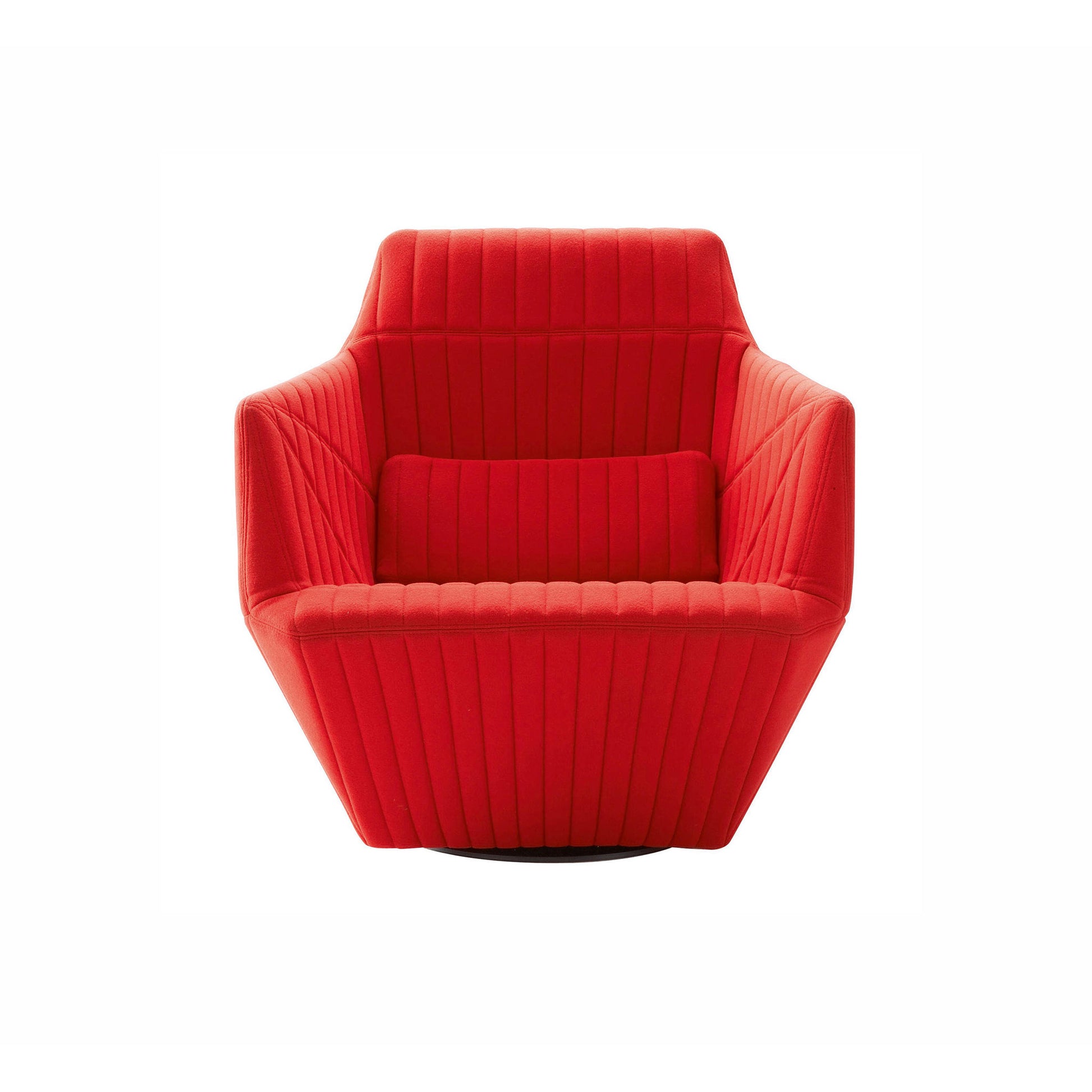 Facett - Swivel Fabric Armchair With Armrests by Ligne Roset