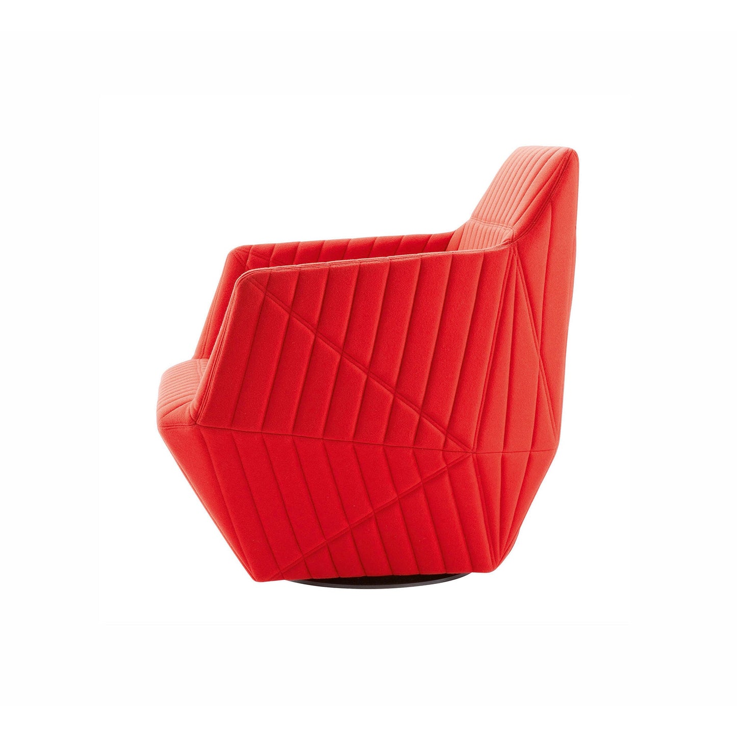 Facett - Swivel Fabric Armchair With Armrests by Ligne Roset