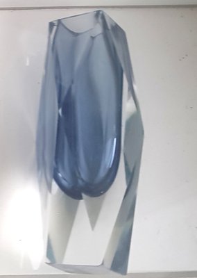 Facetted Blue Muranoglas Vase, 1950s-QDP-1451488