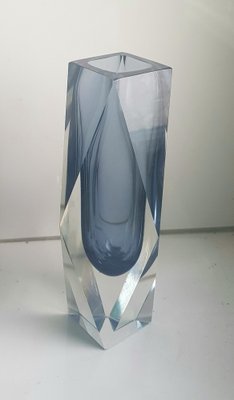 Facetted Blue Muranoglas Vase, 1950s-QDP-1451488