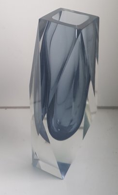 Facetted Blue Muranoglas Vase, 1950s-QDP-1451488