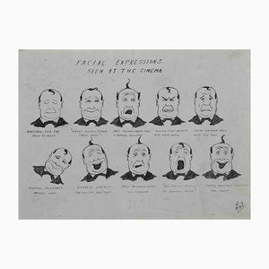 Facial Expressions Seen at the Cinema, Drawing, 1940s-ZCI-1163394