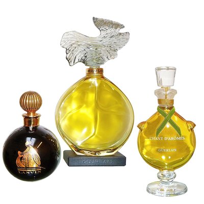 Factice Perfume Guerlain Lanvin Store Display Bottles, 1980s, Set of 3-YGE-888081