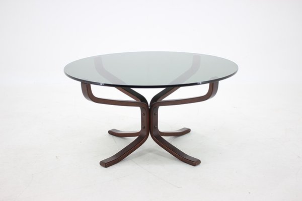 Falcon Coffee Table with Glass Top by Sigurd Ressell for Vatne Møbler Falcon, 1960-TZ-1079046