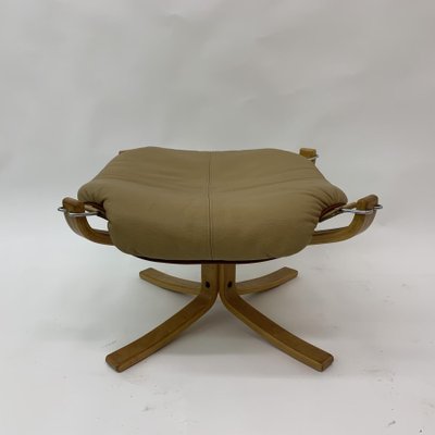 Falcon Leather Hocker Chair by Sigurd Ressel for Vatne Furniture, 1970s-BGP-1231473