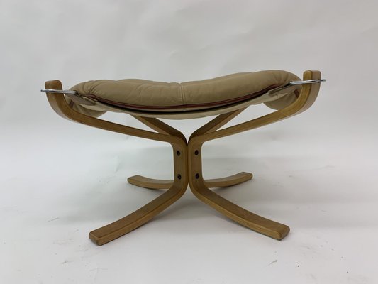 Falcon Leather Hocker Chair by Sigurd Ressel for Vatne Furniture, 1970s-BGP-1231473