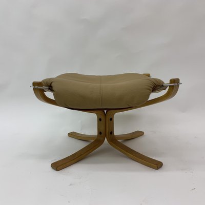 Falcon Leather Hocker Chair by Sigurd Ressel for Vatne Furniture, 1970s-BGP-1231473