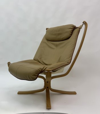 Falcon Leather Lounge Chair by Sigurd Ressel for Vatne Furniture, 1970s-BGP-1231472