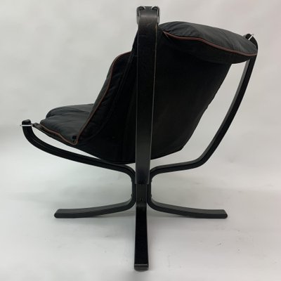 Falcon Leather Lounge Chair by Sigurd Ressel for Vatne Furniture, 1970s-BGP-1233942