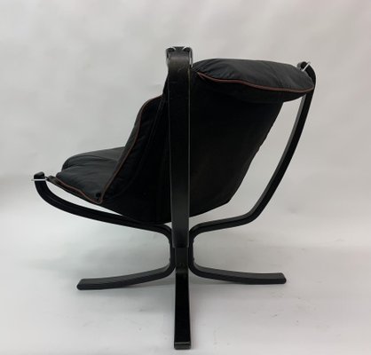 Falcon Leather Lounge Chair by Sigurd Ressel for Vatne Furniture, 1970s-BGP-1233942