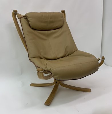 Falcon Leather Lounge Chair by Sigurd Ressel for Vatne Furniture, 1970s-BGP-1231472