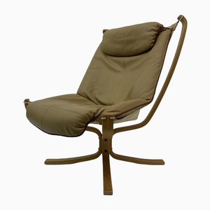 Falcon Leather Lounge Chair by Sigurd Ressel for Vatne Furniture, 1970s-BGP-1231472