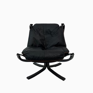 Falcon Leather Lounge Chair by Sigurd Ressel for Vatne Furniture, 1970s-BGP-1233942